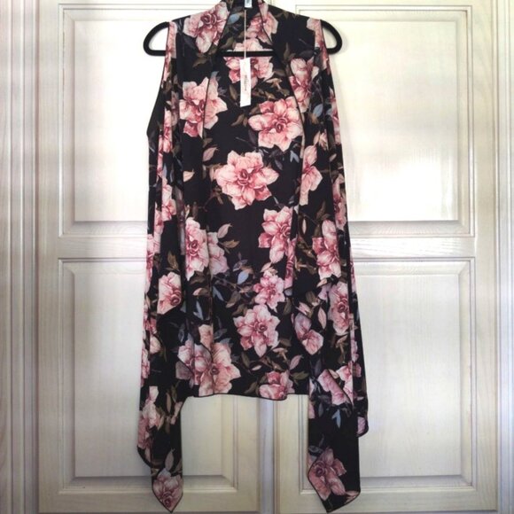 NYDJ Olive Trousers, Kut from Kloth Khaki Tunic, Floral Vest, 3 Piece, Sz XL-2X - Picture 5 of 15